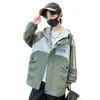 Ropa de Otoño para Niños Chaqueta Cortavientos con Capucha 2026 Nuevo Estilo Estilo Primavera y Otoño para Niños Medianos y Grandes Chaqueta Superior Moderna Genial