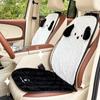Cojín de coche con pelo de conejo desgastado, cálido y de invierno, bonito cojín antideslizante para asiento de coche con forma de cachorro