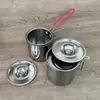 Freidora Pequeña Doméstica de Acero Inoxidable Freidora con Colador Cocina de Inducción Estufa de Gas Universal Ahorro de Combustible Olla Profunda Taza de Filtro de Aceite