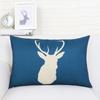 Almohada Larga para Cintura Almohada Cojín Cabecera Sofá Oficina Cojín para Cintura Almohada de Lino Estilo Nórdico de Alce