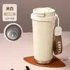 Taza Térmica de Alto Valor y Gran Capacidad Famosa en Internet Corazón de Chica Taza de Café con Popote para Chica Taza de Bebida Portátil Linda para Estudiante