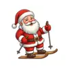 2027 Santa Claus Vacaciones Verde Regalo Luz Bola Copo de Nieve Tren Calcetines Vidrio Estático Gabinete Ventana Pegatina Arte