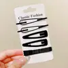 Pinza básica recta para el cabello, pinza lateral vintage negra para flequillo, pinza para el cabello para peinado de maquillaje, herramienta para arreglar el cabello