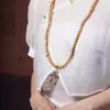 Pulsera de mano Yabai natural con accesorios en forma de loto para hombres y mujeres, pulsera de mano con rosario de cuentas de Buda del mismo estilo
