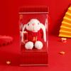 Llavero creativo de peluche de oso de Año Nuevo para coche, colgante para bolso de pareja del Año de la Serpiente, regalo pequeño, venta al por mayor