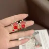 Pendientes de Cara de Ópera de Pekín Antiguos Nuevos Pendientes 2024 Pendientes Estilo Chino Pendientes Pendientes Rojos Pendientes Largos con Borla