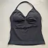 Df Nuevo Conjunto de Chalecos Deportivos, Sujetadores de Cuello Halter, Pantalones Cortos Deportivos para Correr al Aire Libre