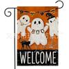 Bandeira de Jardim de Halloween Mais Vendida Transfronteiriça Boo Fantasma Decoração de Atmosfera de Pátio ao Ar Livre Linho Dupla Face