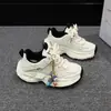 Zapatos Deportivos para Niños, Zapatillas de Correr a la Moda, Zapatos Blancos Versátiles para Niñas para el Día a Día, Zapatos Nuevos de Primavera tipo Papá, Modernos 5344