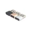 Adaptador USB Macho a Tipo-C Hembra Carga Rápida Pd Datos Otg Dos en Uno Compatible con Dispositivos Tipo-C