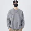 Suéter Gola Redonda para Homens, Outono e Inverno 2026 Novo Estilo Coreano Simples Cor Sólida Casual Versátil Malha Base Camisa para Homens Tendência
