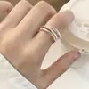 Anillos de Línea Multicapa para Mujer, Espiral Geométrica de Moda Retorcido Personalizado Estilo Nuevo Anillo Abierto, Anillo Dulce y Fresco para el Dedo Índice