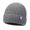 Nuevo Gorro de Punto Cálido Estilo Coreano para Hombre de Otoño e Invierno, Gorro de Lana de Moda para Jóvenes con Forro Polar para Exteriores a Prueba de Frío