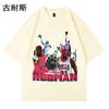 Camiseta de manga corta retro transfronteriza de estación independiente para hombres y mujeres, nueva camiseta suelta de Joker de verano 2024, venta al por mayor