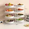 Estante Multifuncional para Preparación de Alimentos de Cocina, Plato Lateral y Estante de Almacenamiento de Platos, Estante de Múltiples Niveles para Frutas y Verduras en Encimera del Hogar