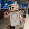 Adecuado para funda de teléfono iPhone 17 Pro Max, armadura magnética, tacto de piel mate, cubierta de protección completa para Apple 16, 15