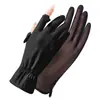 Guantes de verano con protección solar para mujer, para deportes al aire libre, conducción, conducción, antideslizantes, transpirables, finos, de seda helada, para pantallas táctiles
