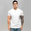 Camiseta Deportiva Nueva de Verano Textura Pesada Almohadilla Hombro Puño Manga Larga Anti-Arrugas Secado Rápido Fitness Running Hombre Descanso
