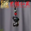 Palo de Rosa Pequeno Cervo Ébano Chaveiro de Carro Pingente Estilo Casal Homens Mulheres Pingente de Celular Ornamentos de Pen Drive