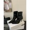 Novas Botas Femininas Outono/Inverno 2026: Botas de Salto Fino, Botas Skinny, Saltos Altos Curtos, Botas de Cano Curto Bico Fino para Mulheres