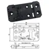 Fivela Guia de Plástico 35mm Suporte de Montagem em Trilho DIN C35C45 Tipo U Caixa Elétrica Base da Fivela Guia Elétrica