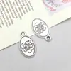 1 nuevo colgante de aleación de plata antigua con forma de corazón simulado y letra inglesa, colgante para accesorios de joyería DIY