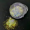 Mica Lantejoula Cor Fantasia Platina para Nail Art Maquiagem Fragmentos Polarizados Pigmento de Alta Qualidade Atacado para Uso em Nail Art Maquiagem