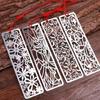 Flores Quatro Marcadores de Metal Clássico Estilo Chinês Requintado Papelaria Criativa Antigo Presente Vintage
