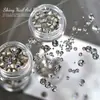 Novos Strass Redondos com Fundo Pontiagudo de 33 Cortes para Nail Art, Strass de Cristal Multifacetados para Preenchimento, Bolas de Strass Empilháveis para Unhas, Acessórios de Unha Vestíveis