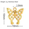 Nuevo colgante de acero inoxidable con incrustaciones de circonita, accesorio de collar de disco radiante, accesorio de joyería DIY bañado en oro de 18 quilates
