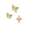 Nuevo colgante grabado en CNC para pulsera o collar DIY, doble colgante de mariposa y estrella con retención de color