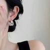 Pendientes Europeos y Americanos Transfronterizos, Lujo Ligero, Pendientes de Plata Rota de Gama Alta, Versátiles para el Trabajo, Pendientes de Diseño Nicho