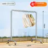 Tendedero de Tubo de Acero Galvanizado para Uso Doméstico, Tendedero Colgante para Balcón, Tendedero Simple Doble Barra de Tubería de Agua para Exteriores para Secar Ropa y Colchas
