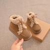 Botines Cálidos Cortos Estilo Coreano para Niños Modelo Nuevo Invierno 2026 Botas Martin Antideslizantes para Niñas Botas de Algodón Forradas de Felpa para Niños