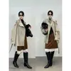 Trench coat slim de estilo francês com toque de luxo, adequado para todos, com gola de lapela e design de comprimento médio com cinto, modelo H090112