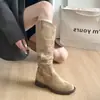 Nuevas Botas Vaqueras Western para Mujer 2026, Botines de Verano, Botas de Media Pantorrilla Adelgazantes con Corte en V, Botas de Moda Fruncidas