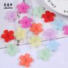 Soporte para flores de cinco pétalos de acrílico transparente esmerilado de 30 mm, accesorio para el cabello con horquilla antigua, venta al por mayor