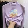 Camiseta interior térmica para niña de otoño e invierno, elegante y dulce, estilo coreano, de manga larga, interior cepillado para niñas pequeñas