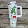 Novo Copo Térmico Criativo de Natal Grinch 40oz com Alça para Carro, Copo de Gelo para Manter Frio
