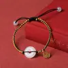 Pulseira Trançada de Corda Vermelha da Marca Ping An Buckle Fu Ano Sui Pulseira Trançada Feita à Mão para Mulheres Pulseira de Mão para Namorada Casal Presente Pulseira de Nicho