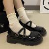 Zapatos de cuero JK para niña, primavera 2024, zapatos de princesa de charol, zapatos Mary Jane para niña, zapatos de rendimiento, zapatos para niños