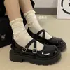 Zapatos Mary Jane para Niñas 2026 Primavera/Verano Moda Coreana Punta Redonda Suela Suave Zapatos de Piel Estilo Universitario Zapatos de Piel con Suela Suave