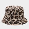 Primavera Nuevo Patrón Leopardo Sombrero de Cubo Doble Cara para Mujer Moda Trendy para Exterior Protección Solar Sombrero para el Sol Pareja Casual Sombrero de Pescador