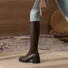 Botas finas de tacón alto para mujer, nuevo estilo popular de moda para primavera y otoño 2026, botas elásticas de caña alta hasta la rodilla para mujeres petite