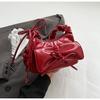 Bolsa de Axila Plissada de Nicho Bolsa Feminina 2025 Nova Moda Couro Encerado a Óleo Bolsa de Ombro Bolsa Transversal Versátil de Alta Qualidade