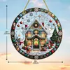 Nuevo adorno colgante navideño acrílico de doble cara transfronterizo de Amazon para decoración del hogar, los patrones se pueden personalizar