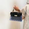 Moda Nuevo Bolso Cruzado para Niña Bolso Cuadrado Pequeño Simple Bolso de Hombro Temperamento para Mujer Desplazamiento Transparente Casual Bolso de Mano Verano