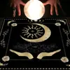 Mantel de Tarot Tela Esterilla Tarjeta de Tarot Fase Lunar Sol Árbol de la Vida Mantel de Terciopelo