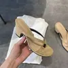 2026 Nuevos Zapatos de Mujer Franceses Retro de Gama Alta con Tacón Alto Chanclas Sandalias de Moda para Mujer Verano Tacón Grueso Pantuflas de Exterior