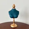 Soporte de Exhibición de Collares de Retrato Azul Estante de Almacenamiento de Joyería Adorno de Exhibición de Joyería Decoración de Ventana